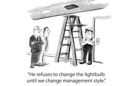 workplace management style cartoon illustration